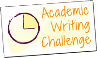 Academic Writing Challenge with clock image